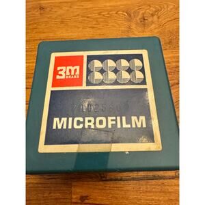 Vintage 3M Microfilm Reel Case - Retro Office Decor